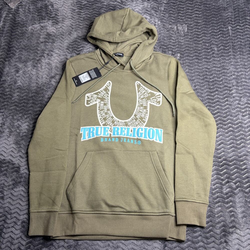 True Religion Pullover Hoodie kalamata spiral horseshoe Men’s Size XS